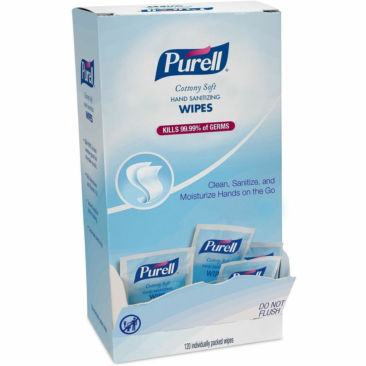 GOJO Gojo GOJ902712 Purell Cottony Soft Sanitizing Wipes (5 inches x 7 inches / 120 per Box)