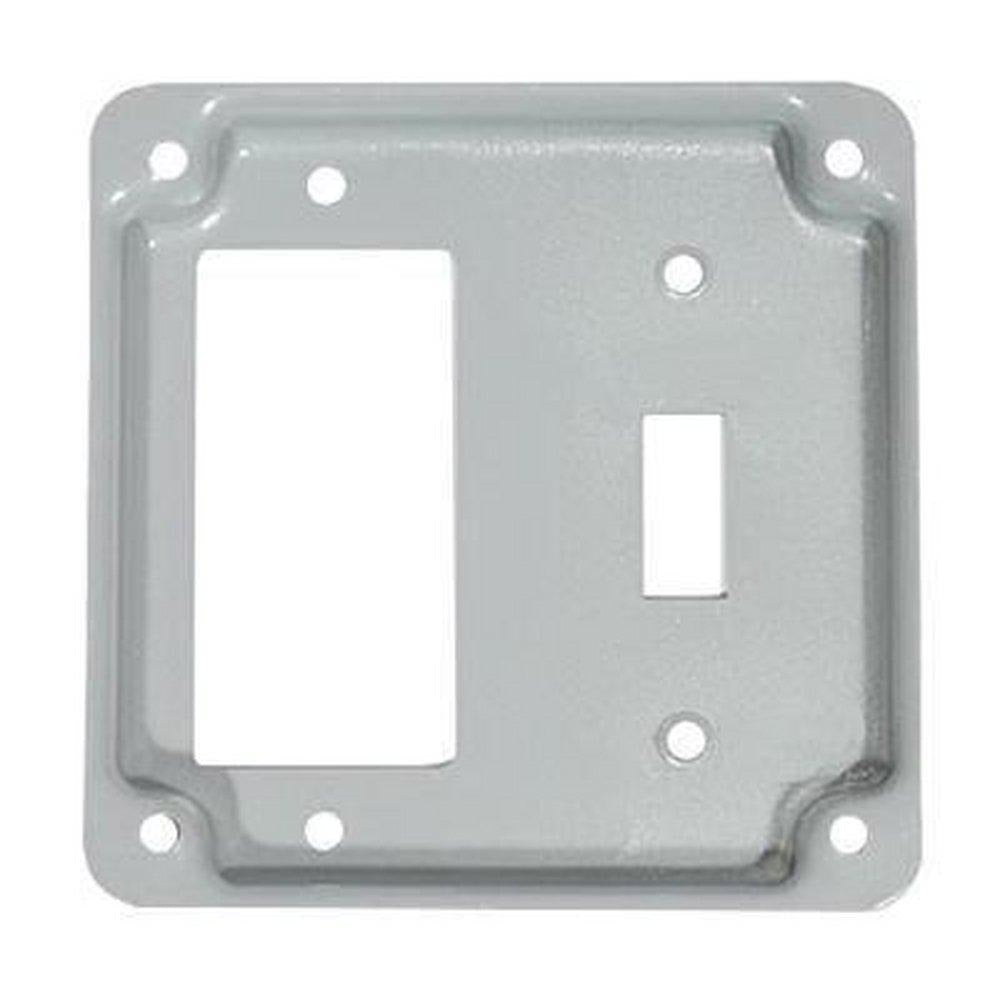 MULBERRY METAL PRODUCTS Mulberry Metal Products 11436 4 in. Steel Single Toggle Single GFCI Receptacle Cover (4 in.)