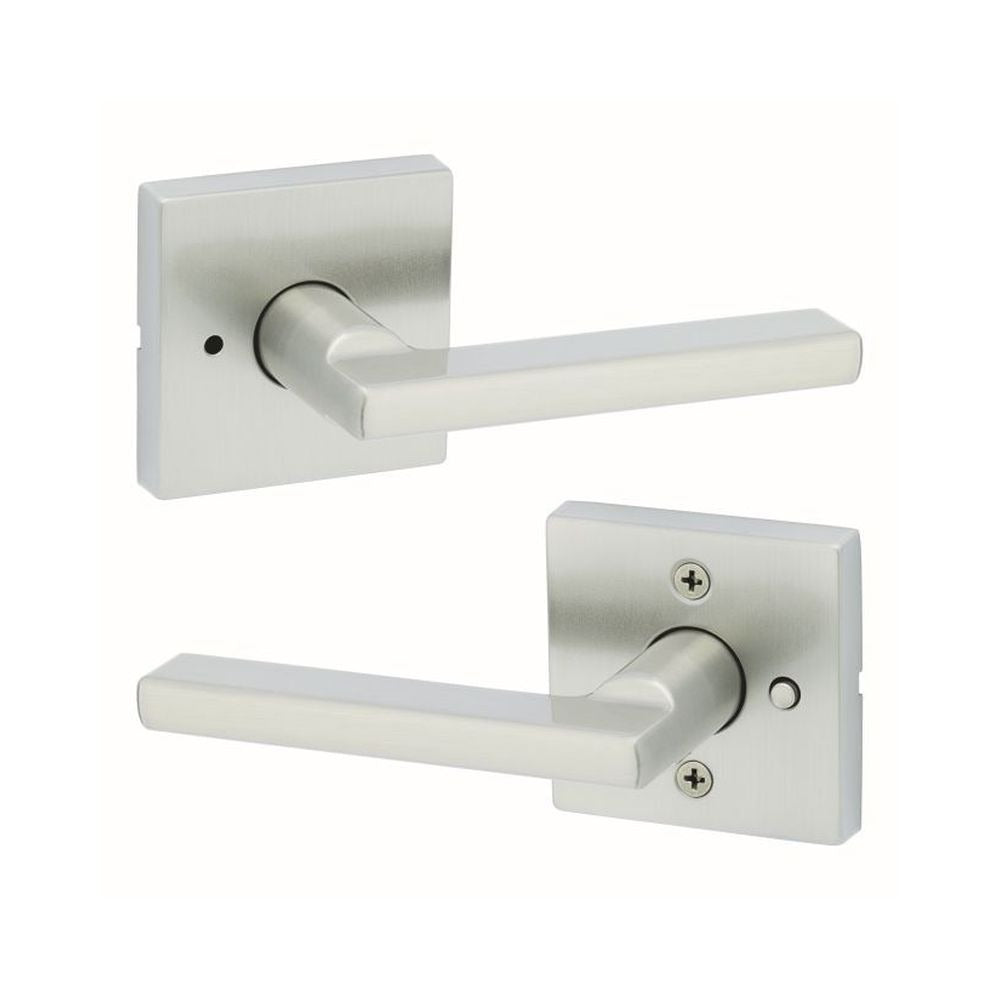 KWIKSET Kwikset 730HFLSQT-15 Halifax Privacy Door Lock Satin Nickel