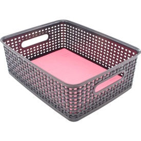 ADVANTUS Advantus Corp. 40327 Plastic Weave Storage Bin Medium 2-pack