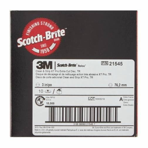 3M 3M 7100173790 Scotch-Brite Roloc Clean and Strip XT Pro XC-DR 3 in (40/Case)