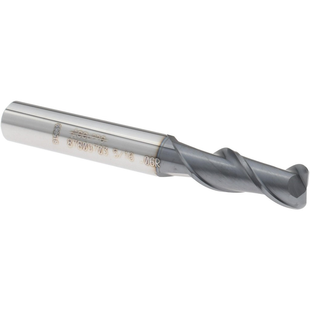 ACCUPRO Accupro 12181387 Corner Radius End Mill 5/16 in 2 Flute Altin