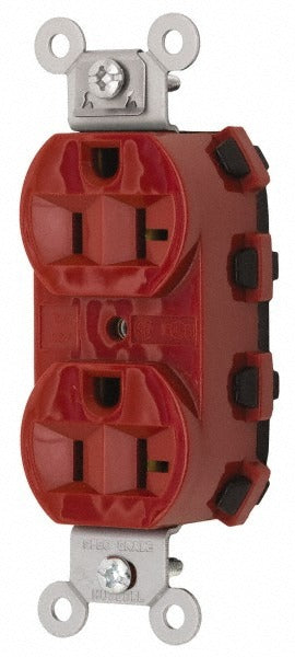 HUBBELL Hubbell SNAP5362RA Duplex Receptacle 20A 125V Red Nema 5-20R