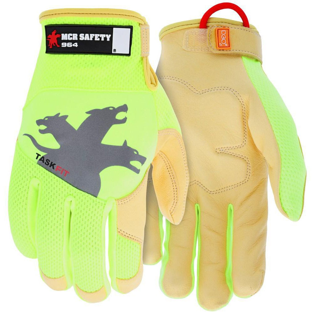 MCR SAFETY Mcr Safety 964M Mechanics Gloves Medium High Visibility