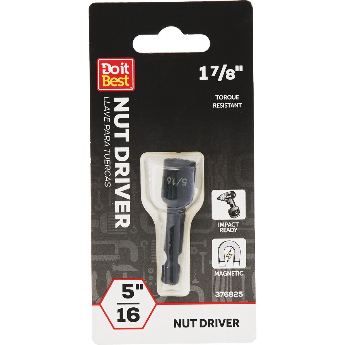 BSC PREFERRED Bsc Preferred QJDIB-NS-002 Magnetic Nut Driver Bit