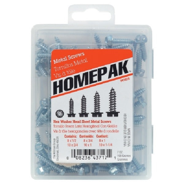 HILLMAN Hillman 41816 Homepak Sheet Metal Screw Assortment (6 Sizes)