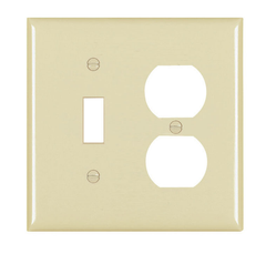 Pass & Seymour TP18I WALLPLATE COMBINATION 2 4.7IN IVORY