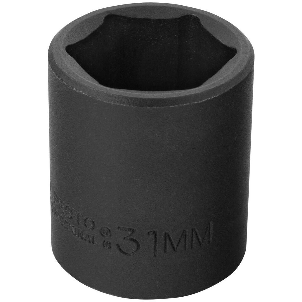 PROTO Proto J7431M Impact Socket 1/2 in Drive 31mm 6-point