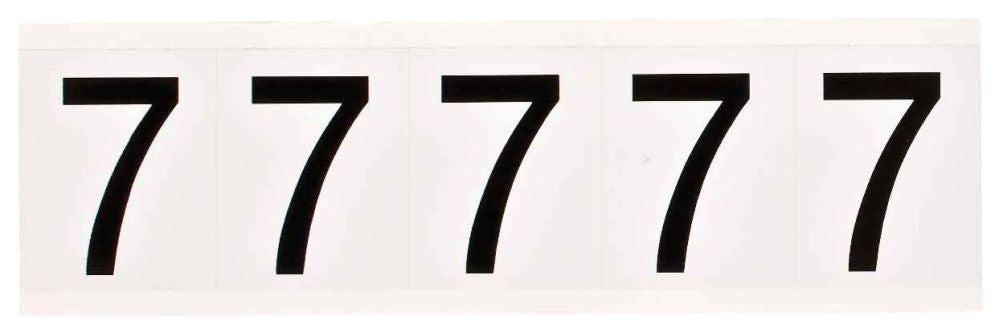 BRADY Brady 9714-7 Number Label 2.25 H x 1.81 W (Card of 5)
