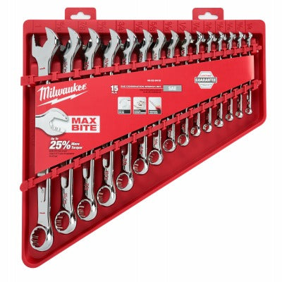 MILWAUKEE Milwaukee 48-22-9415 15-piece Sae Combination Wrench Set
