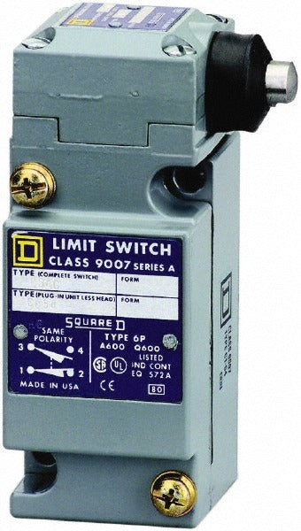 SCHNEIDER ELECTRIC Square D 9007C54G Limit Switch Spdt Nc Plunger 600V