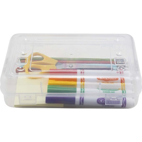 ADVANTUS Advantus Corp. AVT34104 Clear Plastic Pencil Box 8.5x5.5
