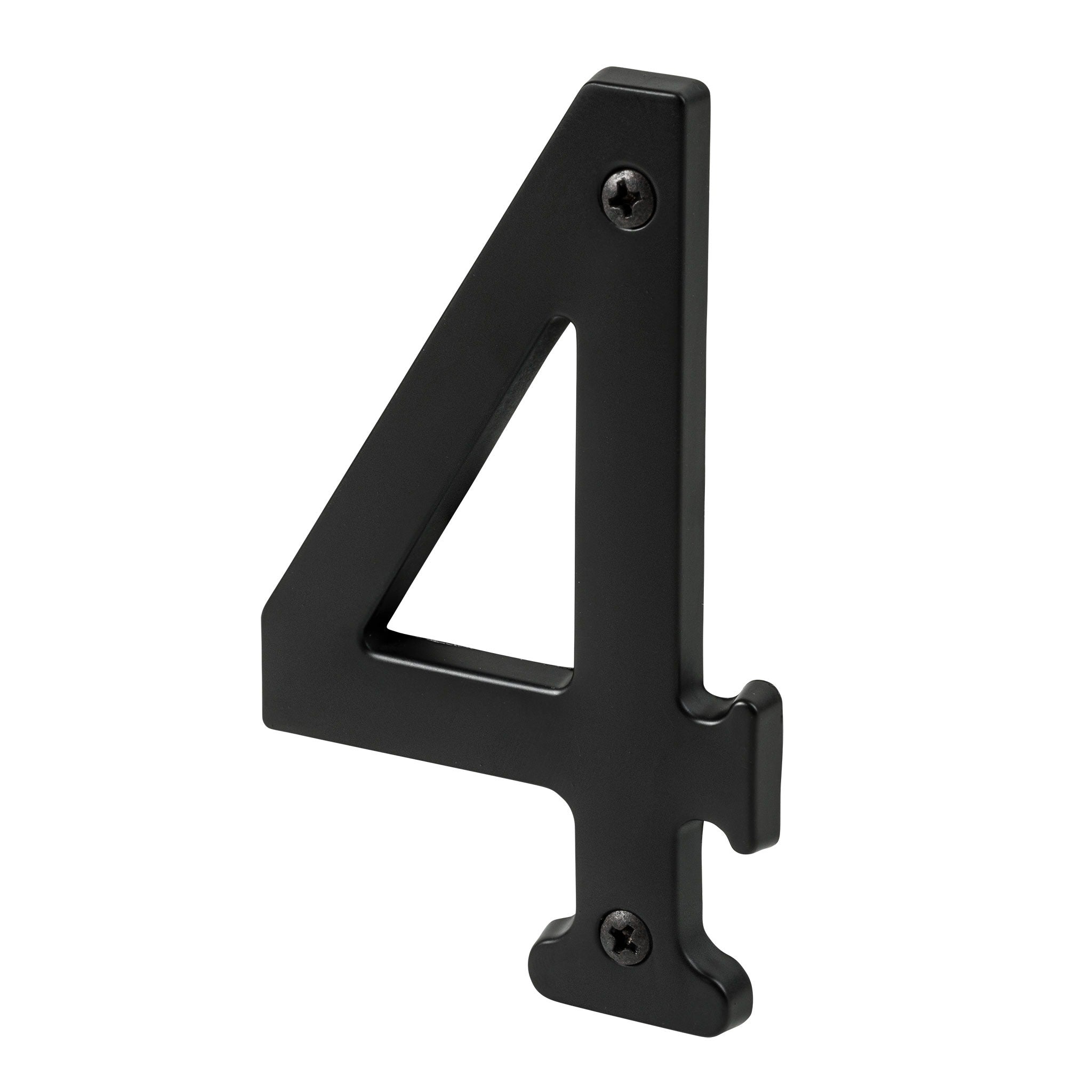 PAMEX Pamex DD074S4BL House Number 4 4 Inches Matte Black