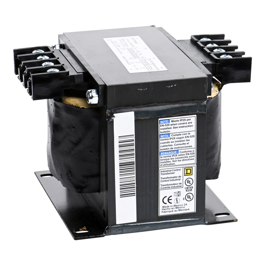 Square D 9070T500D1 500 VA 240 x 480 VAC Primary 120 VAC Secondary 1-Phase Control Transformer