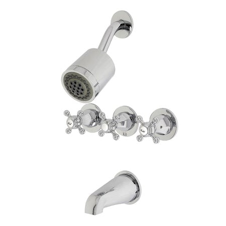 KINGSTON BRASS Kingston Brass KBX8131BX Three-Handle Tub and Shower Faucet (Wall Mount) KBX8131BX