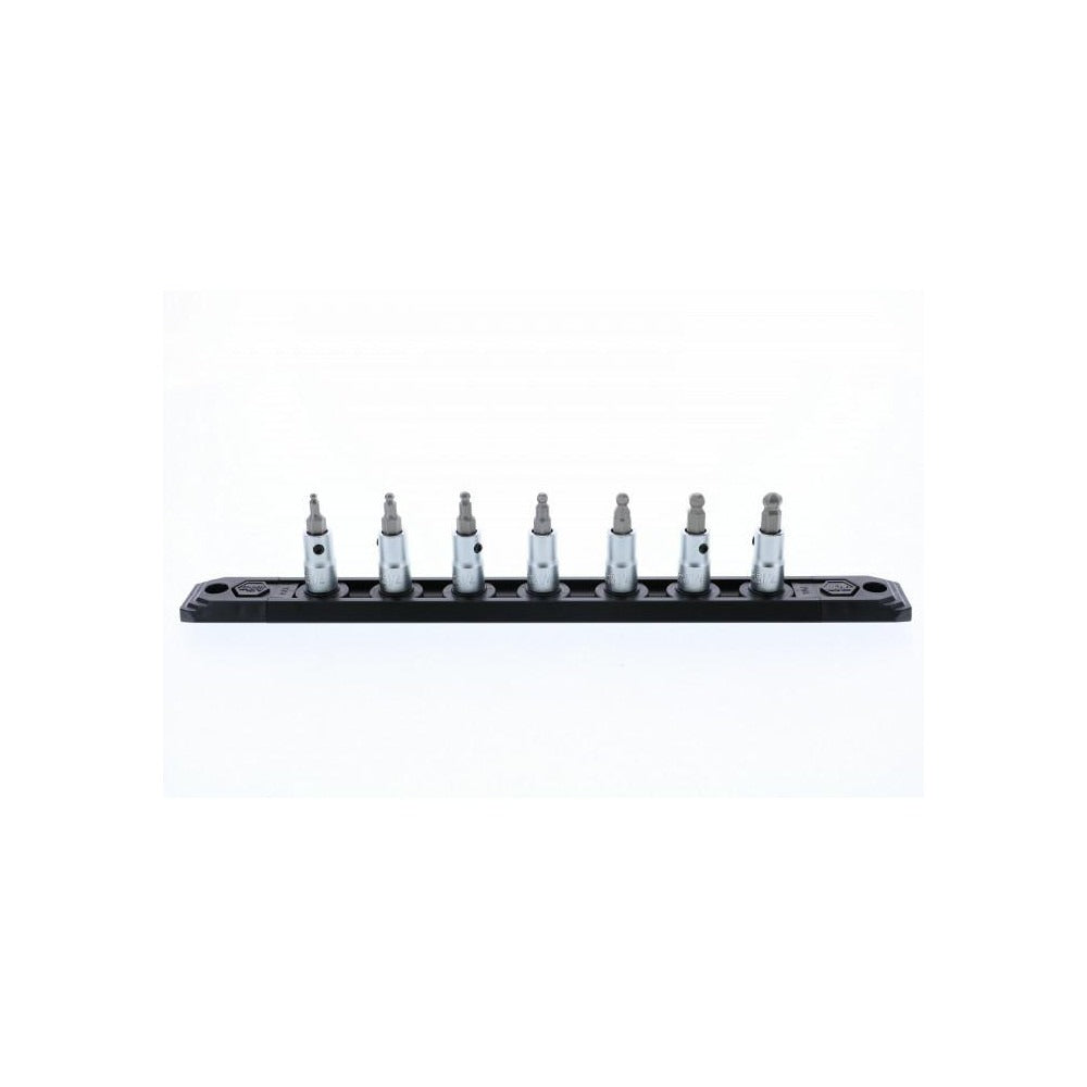 WIHA Wiha 71398 Ball Hex Bit Socket Set 1/4 in Drive 7 Pc