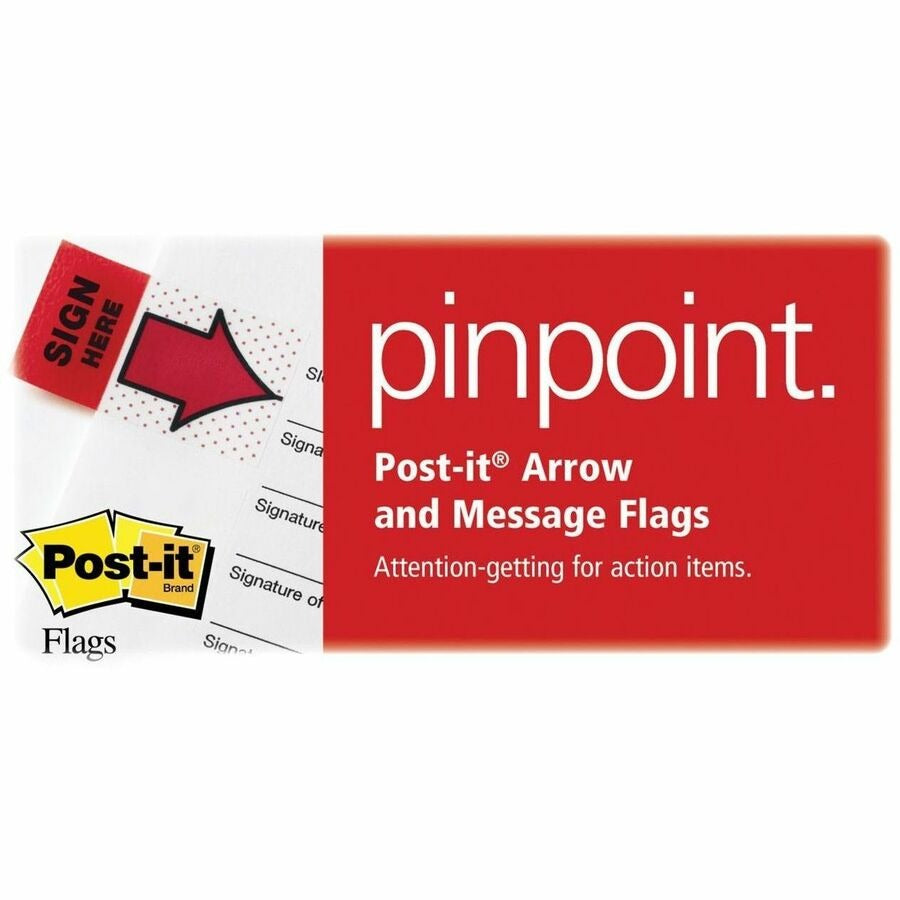 3M 3M MMM680HVSHR Post-it Message Flags 200 Pack (1 in x 1.75 in)