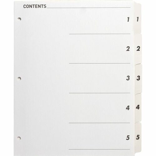 BUSINESS SOURCE Business Source BSN05852 5-tab Index Dividers 11x8.5 in