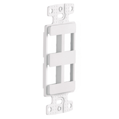 Hubbell NS614W 1-Gang White Thermoplastic 4-Port Box Mount Data Communication Face Plate