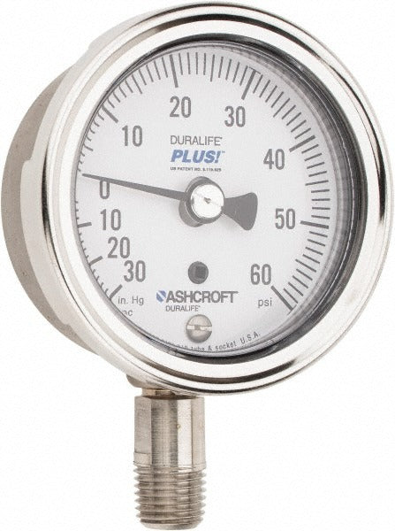 ASHCROFT Ashcroft 95086XLL Pressure Gauge 2.5 in Dial 30-0-60 Psi