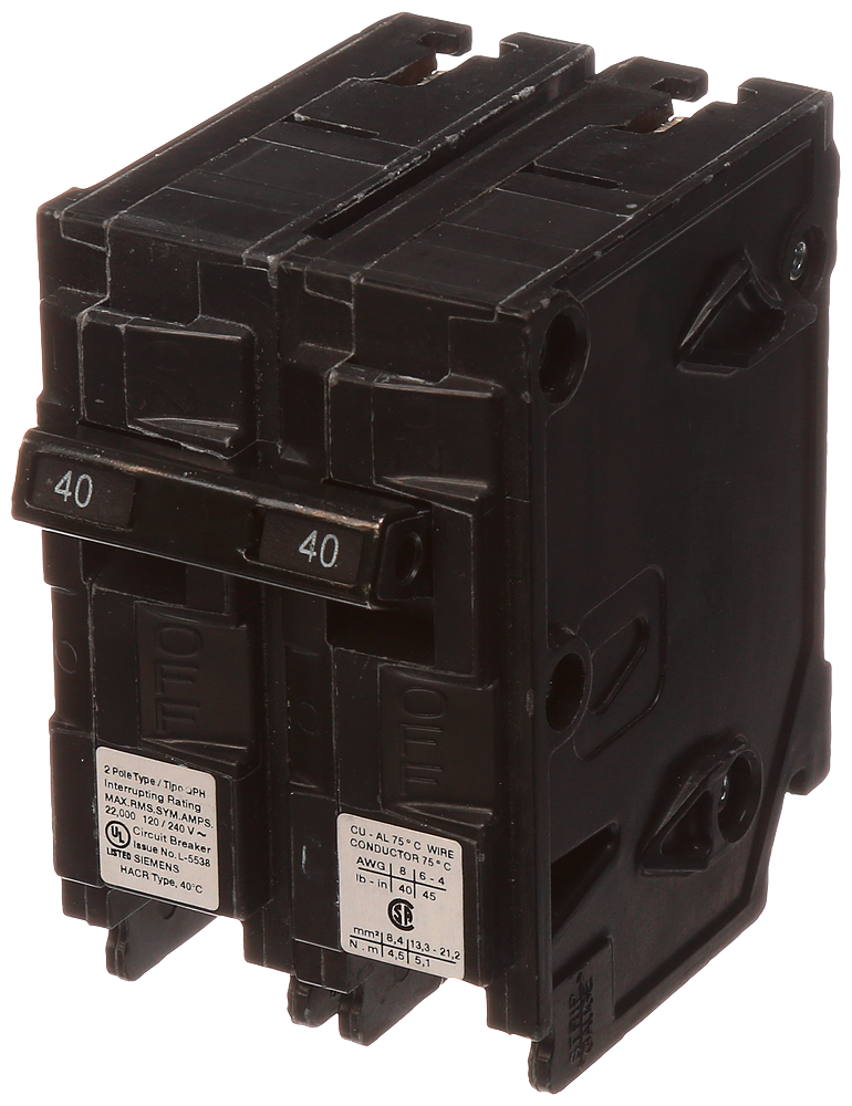 Siemens Q240 QP/MP Circuit Breaker 120/240 VAC 40 Amp 10 kA