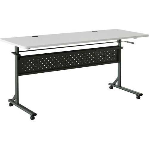 LORELL Lorell LLR60766 Flip Nesting Mobile Table 60x24 Gray