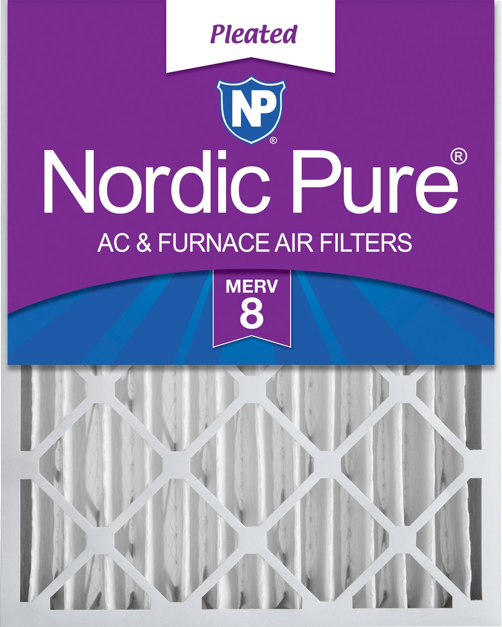 NORDIC PURE Nordic Pure 16x25x4M8-1 Pleated Air Filter Merv 8