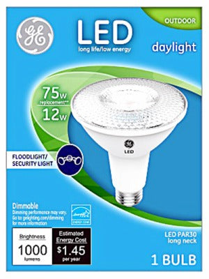 GE Ge Lighting 38447 PAR30L Led Flood Bulb 12W 5000K 3 Pack