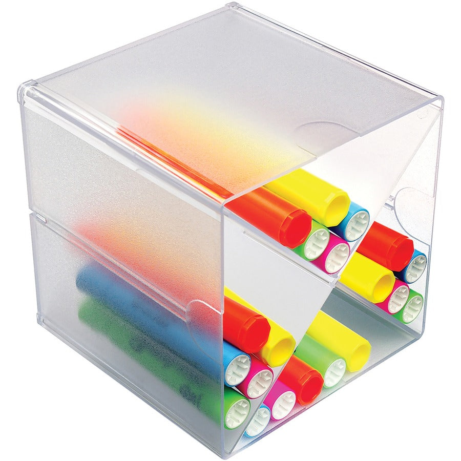 DEFLECTO Deflecto DEF350201 Stackable Cube Organizer 6 x 6 x 7.25 in 1 Each 81154494SEMQ3