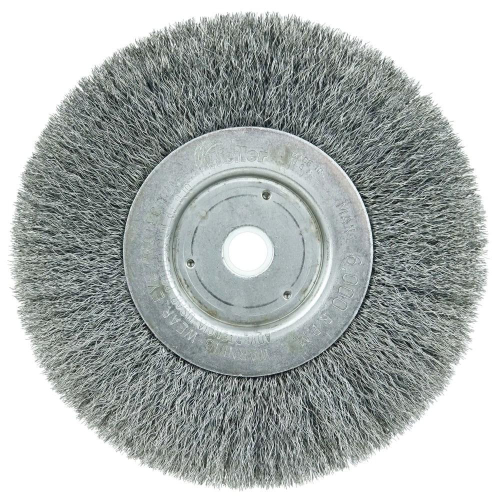 WEILER Weiler 01045 Wheel Brush 6 Inch Crimped Carbon Steel