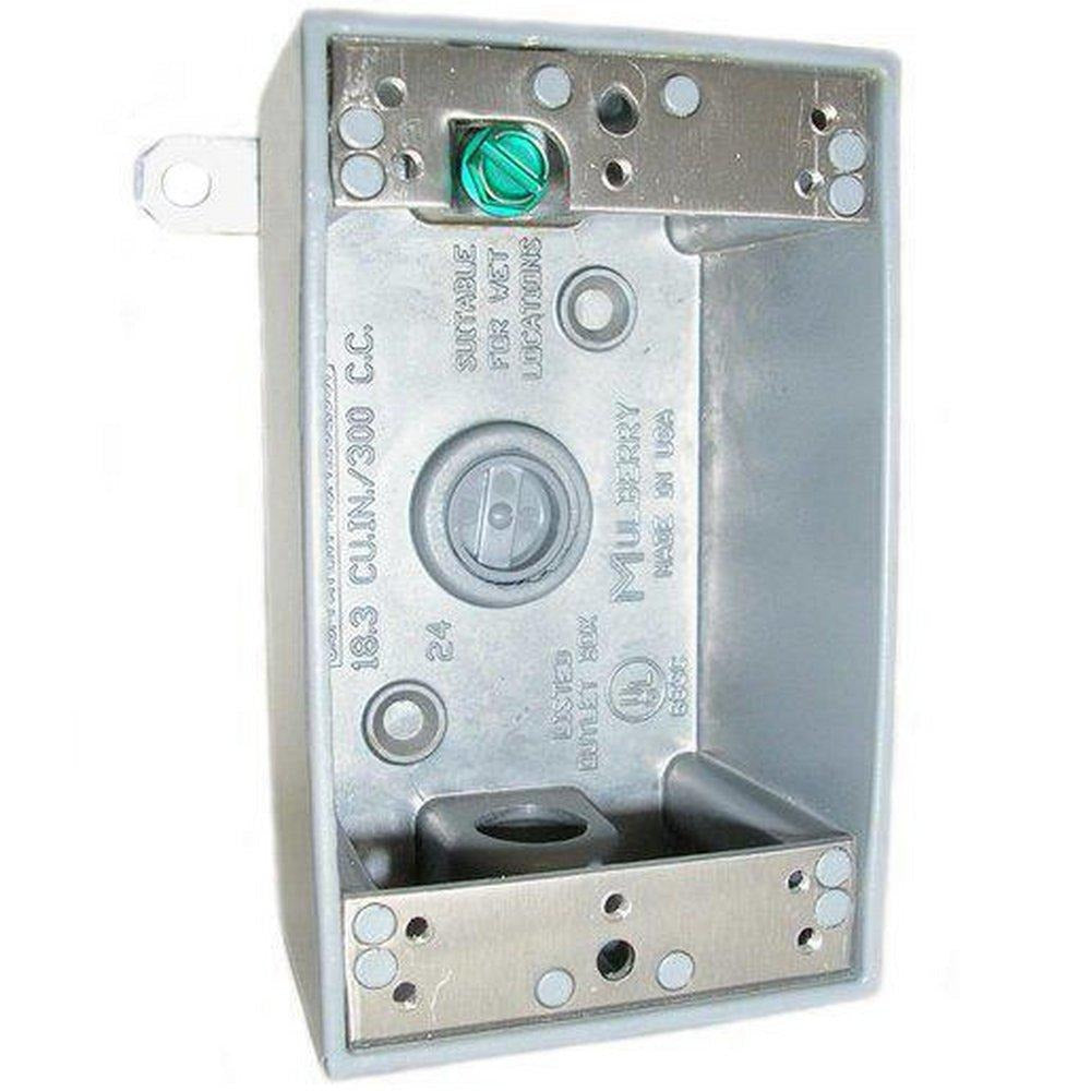 MULBERRY METAL PRODUCTS Mulberry Metal Products 30584 3 In Outlet 3/4 In Deep Single Gang Lug (Each)
