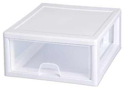 STERILITE Sterilite 23018006 Stacking Drawer 16 Qt White Frame
