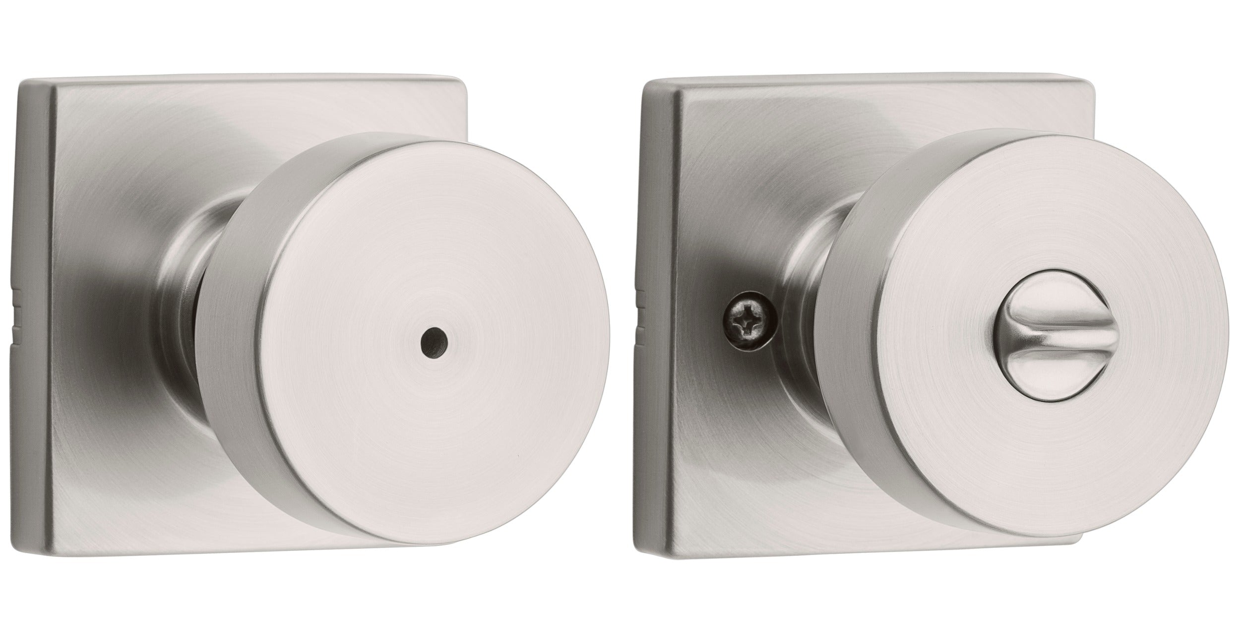 KWIKSET Kwikset 730PSKSQT-15 Pismo Privacy Knob Satin Nickel