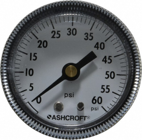 ASHCROFT Ashcroft 662876000531 Pressure Gauge 0-60 Psi 2 in Npt