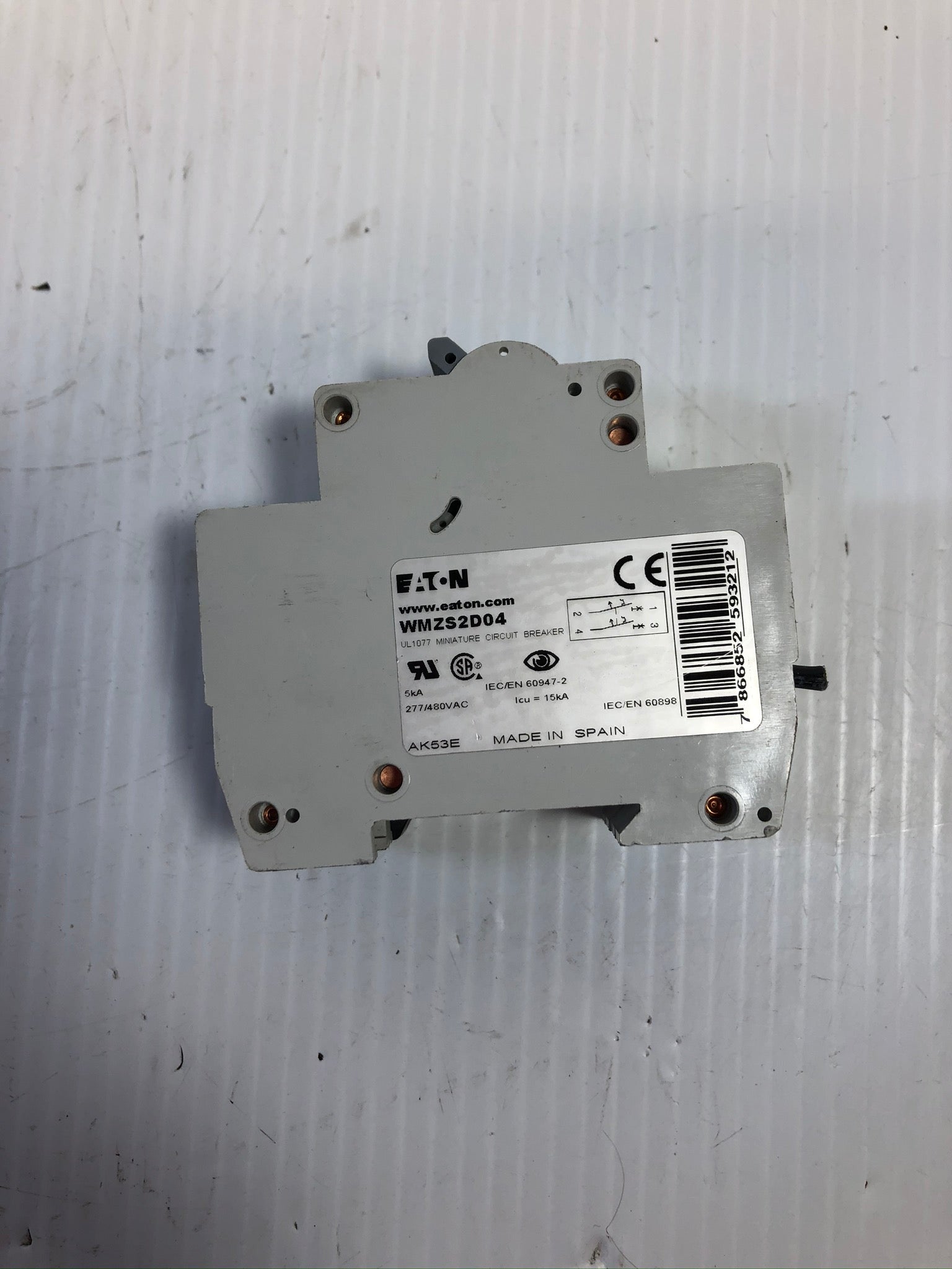 EATON Eaton WMZS2D04 Miniature Circuit Breaker 4 Amp (2 Pole) FAZ-D4-2