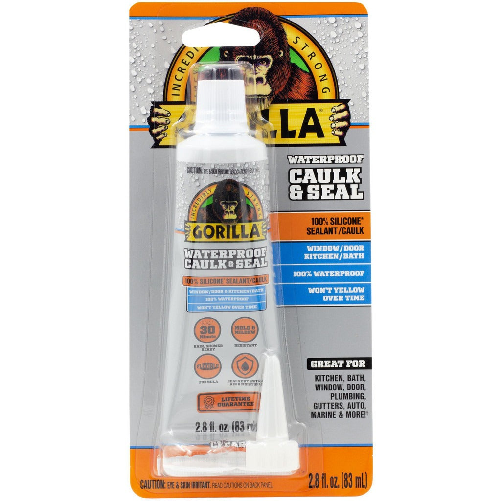 GORILLA GLUE Gorilla Glue 108324 Silicone Sealant 2.8 Oz Clear Tube