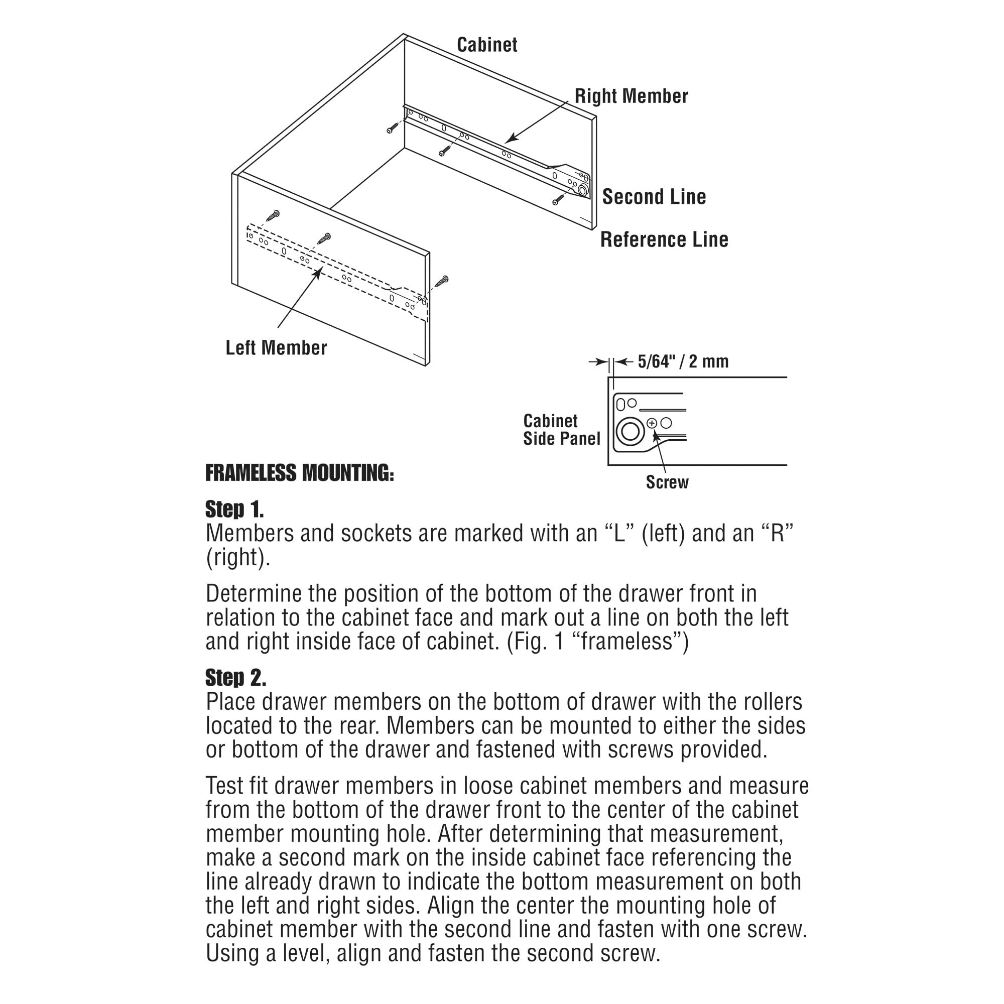 PRIME-LINE Prime-line MP7211 Drawer Slide Kit Self-closing 17.75 in