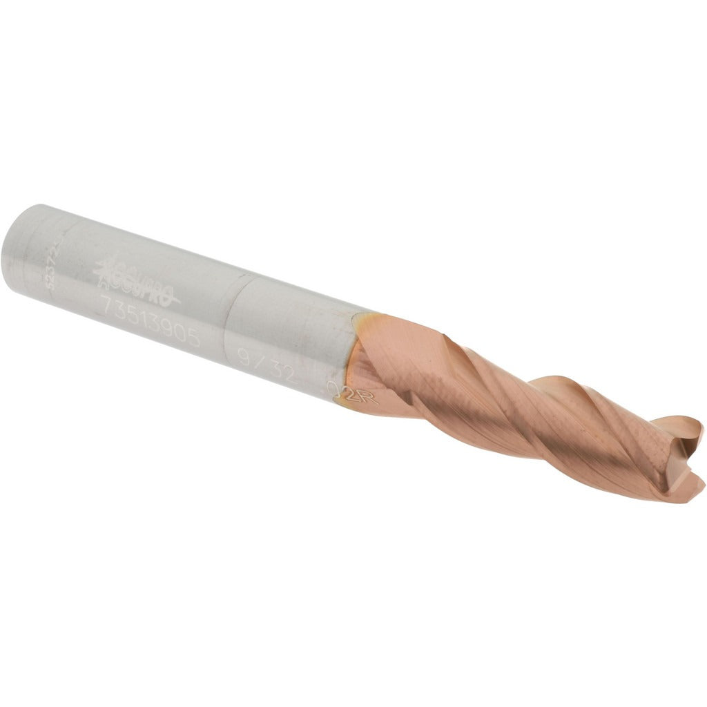 ACCUPRO Accupro 12176651 Corner Radius End Mill 0.2813 in 3 Flute