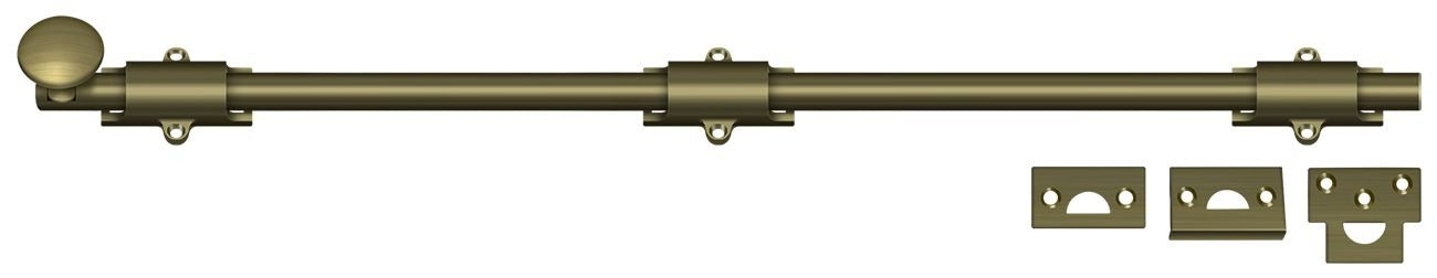 DELTANA Deltana 24SB5 Surface Bolt Heavy Duty 24 Inches Antique Brass