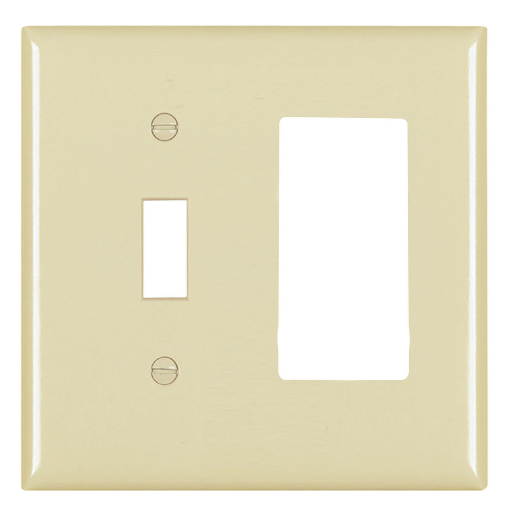 Legrand SP126-I Combination Wall Plate 2 Gangs Ivory