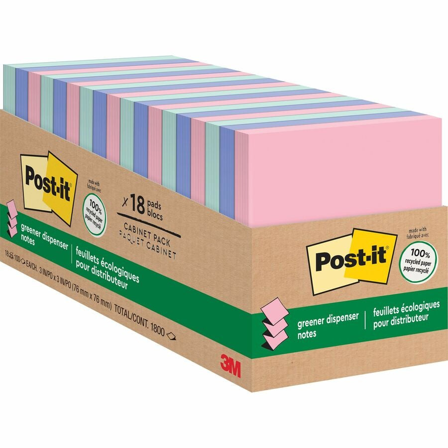 3M 3M MMMR330RP18CP Greener Dispenser Notes (3 x 3 in, 18 Pack) R330RP18CP
