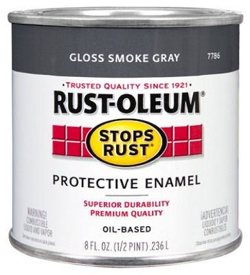 RUST-OLEUM Rust-oleum 7786-730 Gloss Smoke Gray Enamel 0.5 Pint