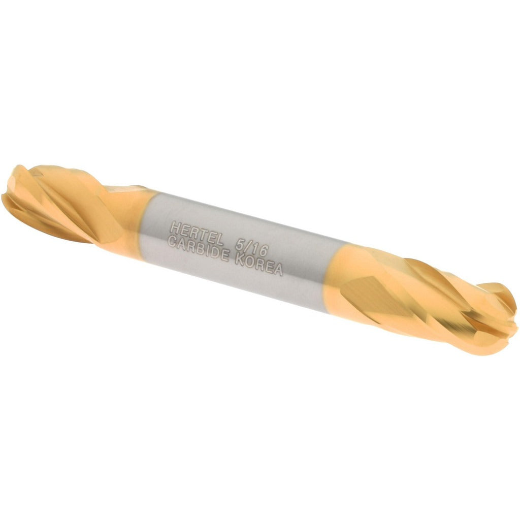 HERTEL Hertel E6252020 Ball End Mill 5/16 in 4 Flute Solid Carbide Tin