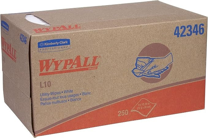 KIMBERLY-CLARK Kimberly-Clark 42346 Wypall L10 lightweight utility wipes (250 sheets/box, 24 boxes/case)