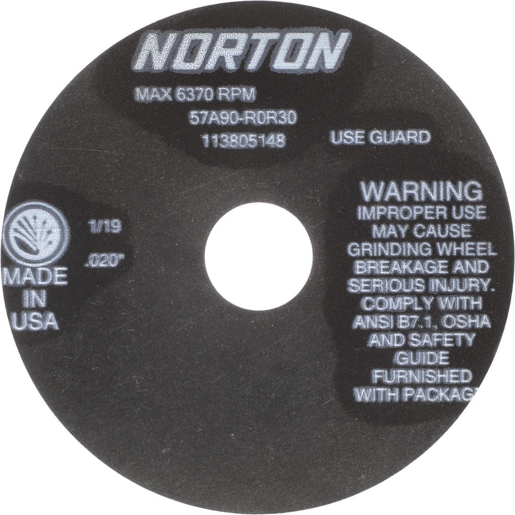 NORTON Norton 66252822954 Cutoff Wheel 6 in Aluminum Oxide 90G