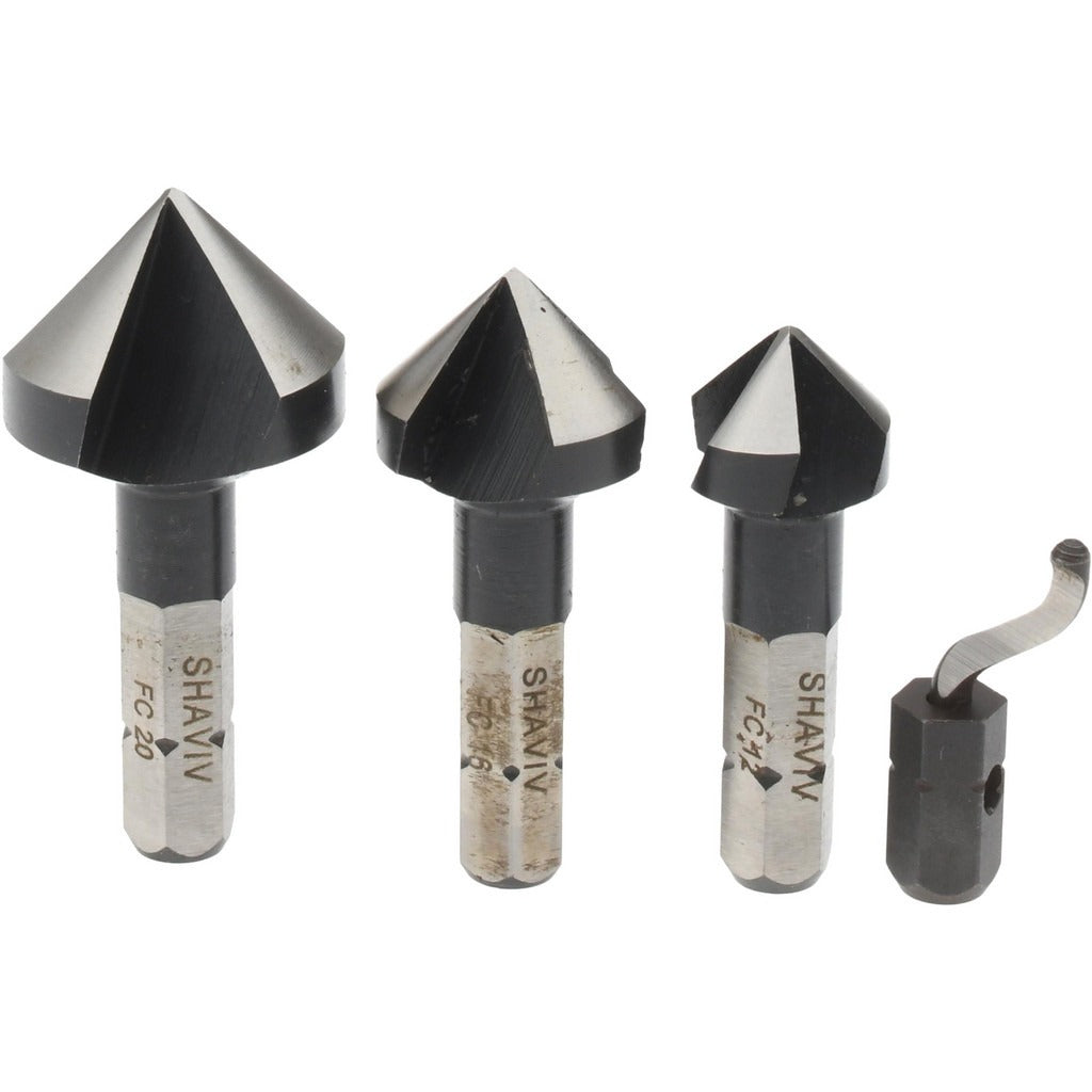 VARGUS Vargus 154-00031 Countersink Set 4 Pc 3 Flute Hss