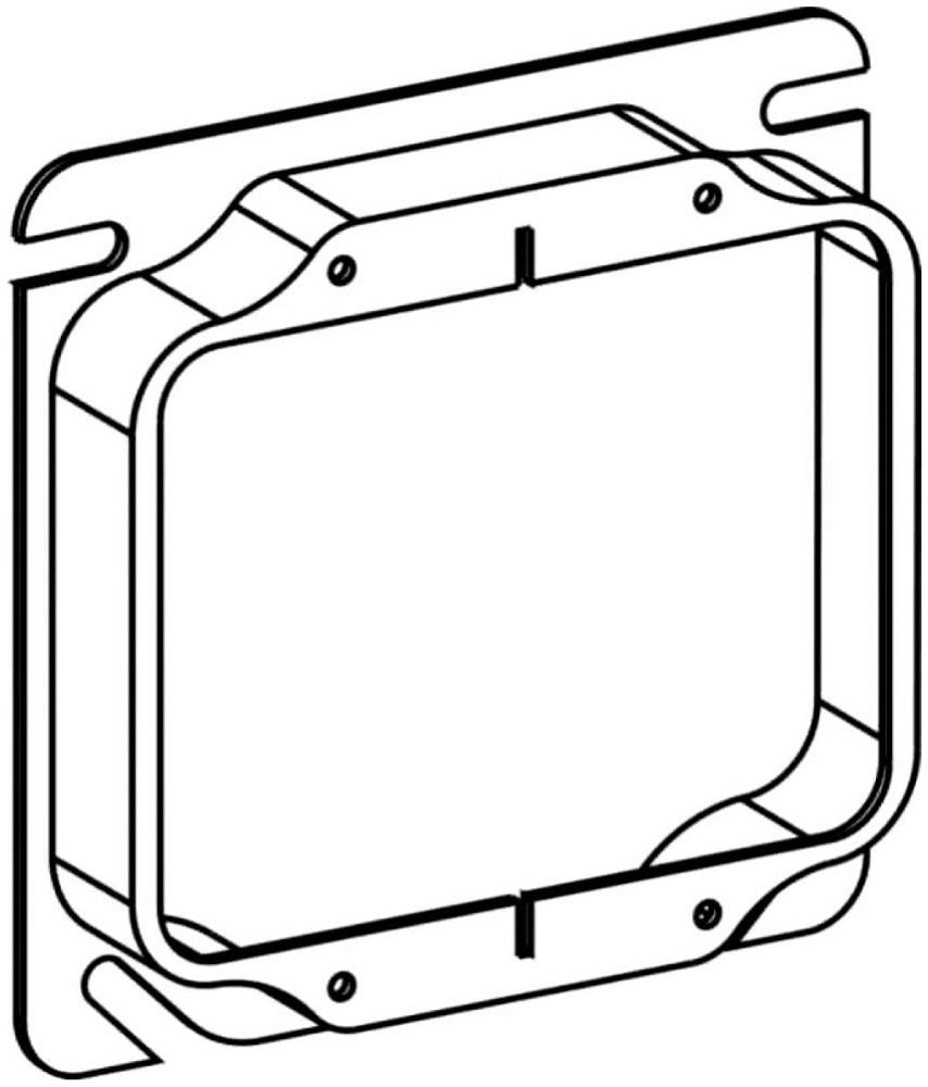 ORBIT Orbit 42050 4in Square 2-Gang 1/2in Device Ring 50 Pack