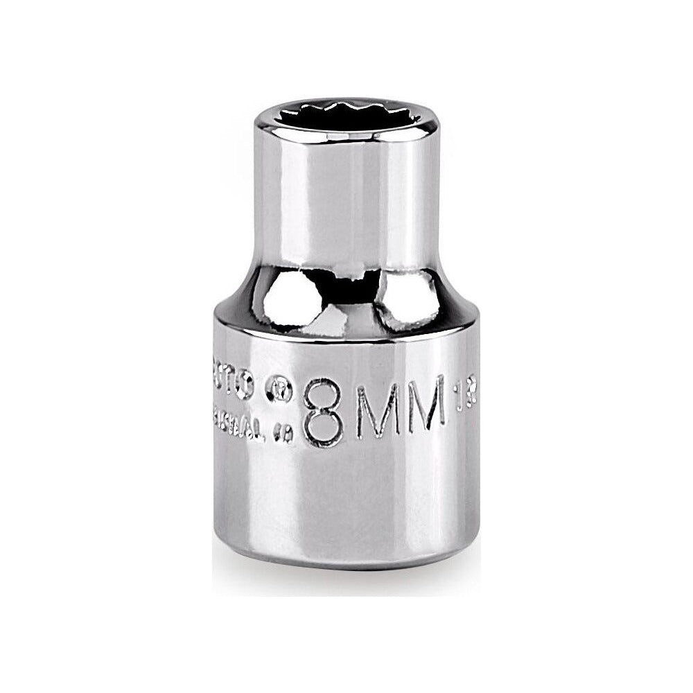 PROTO Proto J5208M 8mm 12-point 3/8 Drive Hand Socket
