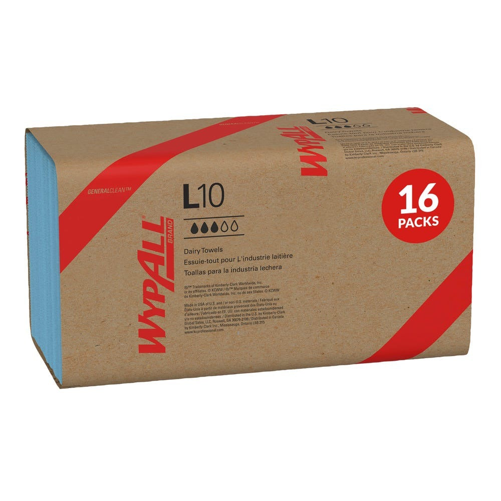 KIMBERLY-CLARK Kimberly-Clark 05120 WypAll L10 Light Cleaning Towels (140 sheets/box, 16 boxes/case)