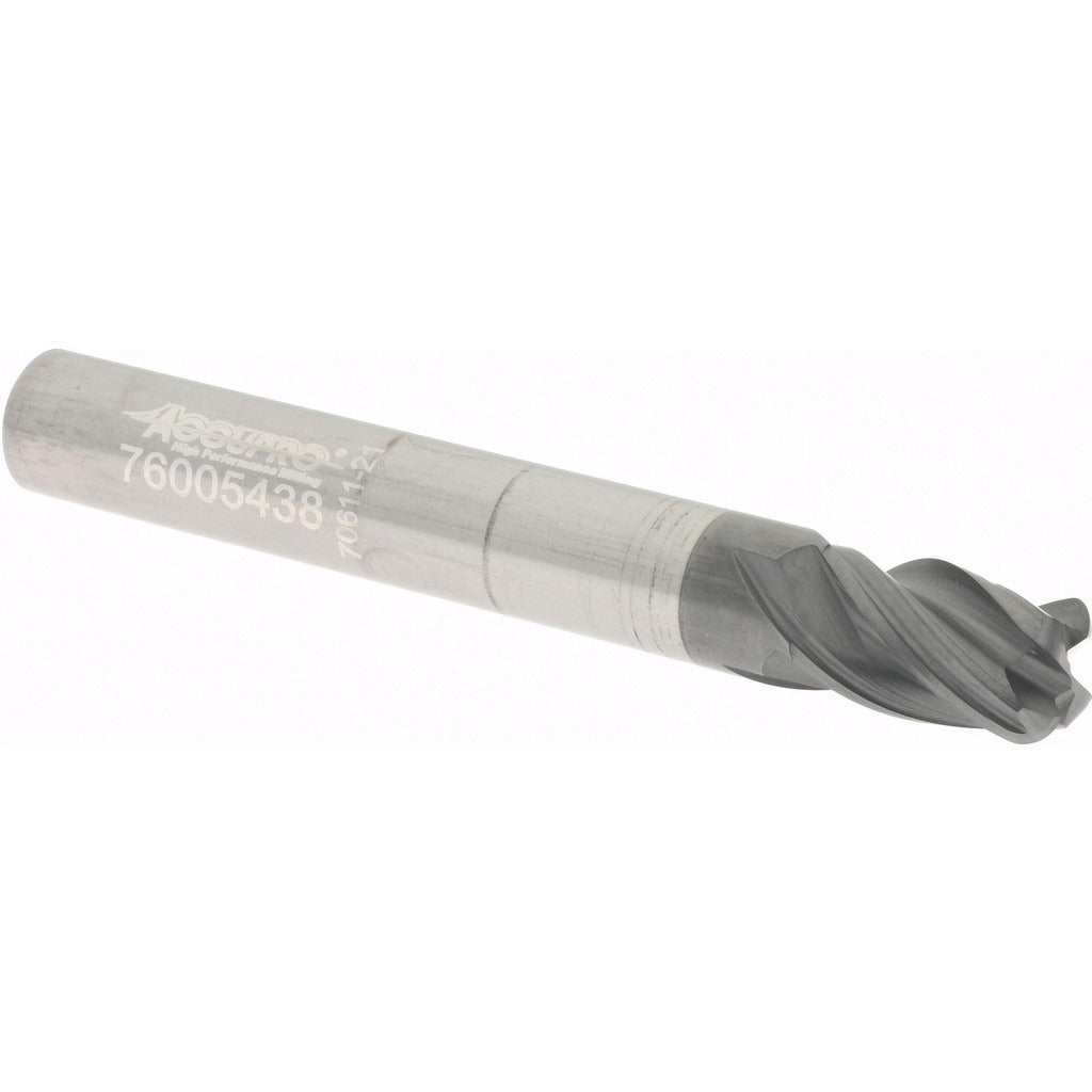 ACCUPRO Accupro 95168457 Corner Radius End Mill 1/4 in 4 Flute